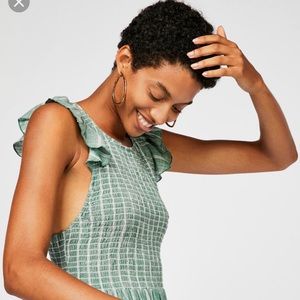 Free People chambray butterflies midi dress